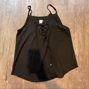 Paper Crane Adjustable Tank Top with Lace-up detailing - M